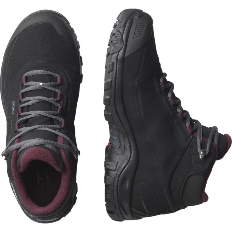 Botas de Inverno Salomon Shelter CSWP Feminino Pretas | PT G58791